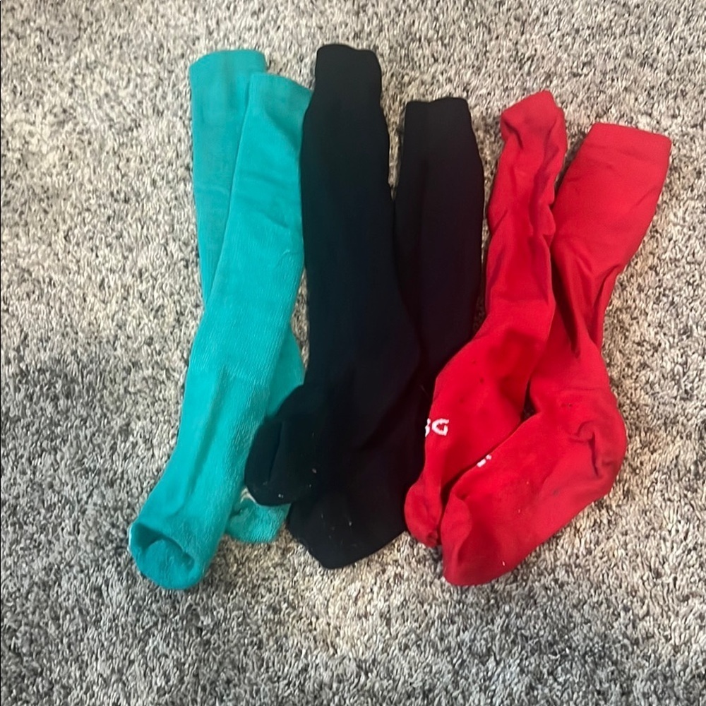 Youth baseball Sock Set - Black, Red, and Teal